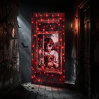 Door Cover Decor Lights, 35*79 inch Front Door Decor with 8 Modes in Red1, alternate view 5