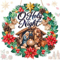 Door Sign Door Wreath Wooden Decor Sign, Nativity