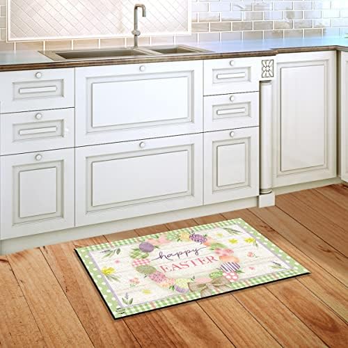 Doormat 30x18 Indoor Outdoor Easter Egg Wreath for Easter Doormat, alternate view 4