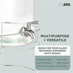 Double Glass Beverage Dispenser with Stand, 2 Gal Each - Flip Top, alternate view 6