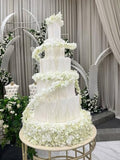 Double Rotating Cake Stand for Big Wedding Cake - 360° Smooth Turntable for Decorating & Display (24 inches) in