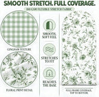 Double-Sided Gingham & Floral Arch Backdrop Covers, Green, 7.2 & 6 ft in 7.2FT & 6FT in Green, alternate view 5