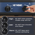 Double Slow Cooker Buffet Server, 2 x1.25 QT Dual Ceramic Pots Food Warmer with Individual Temp Controls, alternate view 4
