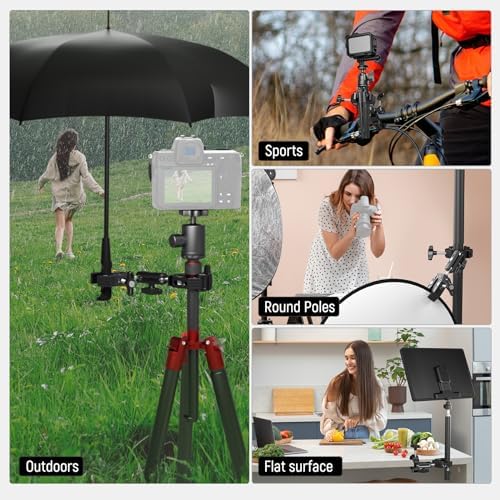 Double Super Clamp Camera Mount with Magic Arm, Cold Shoes, alternate view 6