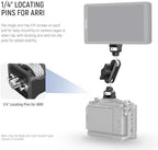 Double Super Clamp Camera Mount with Magic Arm, NATO Interface, Cold Shoes, 1/4" Locating Holes for ARRI, Desk, alternate