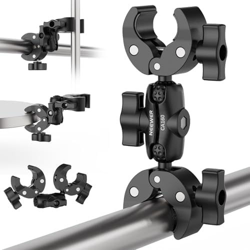 Double Super Clamp Mount with Magic Arm, 360° for Pole, Desk, CA160