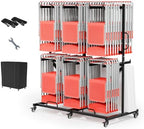 Double-Tier Chair Rack, Holds 84 Chairs or 12 Tables, 1000 lb