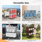 Double-Tier Chair Rack, Holds 84 Chairs or 12 Tables, 1000 lb, alternate view 7