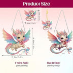 Dragon Diamond Painting Double-Sided Wall Hanging Set, DIY Irregular Shaped Rhinestone Window Decoration Set, alternate view