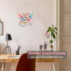 Dragon Diamond Painting Double-Sided Wall Hanging Set, DIY Irregular Shaped Rhinestone Window Decoration Set, alternate view