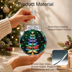 Dragonfly Tree Christmas Ornament Crystal Glass 3*3.3 IN for XmasTree Decor, alternate view 3