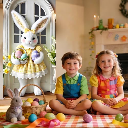 Dress Bunny Easter Door Cover 35x71 Inches Polyester in 35x71 Inches, alternate view 5