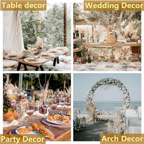 Dried Pampas Grass Decor, 120 PCS Pampas Grass with Bunny Tails Dried Flowers, Reed Grass Bouquet for Wedding, alternate view