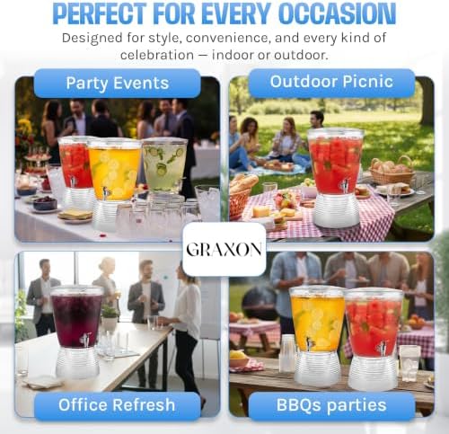 Drink Dispenser for Parties (2.5 Gallon) for Countertop (1 Pack), alternate view 3