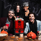 Drink Dispenser Gallon Glass Beverage Dispenser, Black, Halloween in Black, alternate view 4