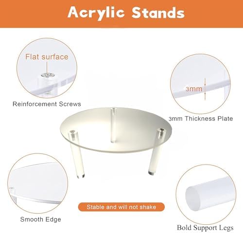 Drink Dispenser Stand, Clear Acrylic Stands, Fit Max 7.87 Inch Diameter of Glass Drink Dispenser, Water, alternate view 4