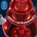 Drink Fountain for Parties - 1.5 Gal, 3 Tier Punch Bowl Drink Tower, LED Base, 6 Reusable Cups - Drink Dispenser, alternate