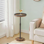 Drink Table Height Adjustable, Small Round Side Table with Pedestal, alternate view 5