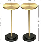 Drink Table Set of 2, Small Round Pedestal Side Table with Carved Top for Living Room, Bedroom, Small Space, alternate view 2