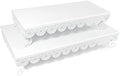 Dulcet Delights Metal Rectangle Eyelet Cake Stands with Lattice Borders for Birthdays, Weddings, Parties and