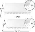 Dulcet Delights Metal Rectangle Eyelet Cake Stands with Lattice Borders for Birthdays, Weddings, Parties and, alternate view