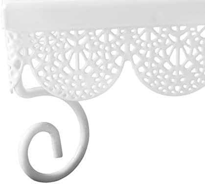 Dulcet Delights Metal Rectangle Eyelet Cake Stands with Lattice Borders for Birthdays, Weddings, Parties and, alternate view