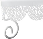 Dulcet Delights Metal Rectangle Eyelet Cake Stands with Lattice Borders for Birthdays, Weddings, Parties and, alternate view
