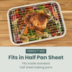 Durable 3 Tiers Stackable, 16" x 10" Cooling Rack for Baking in 10" x 16" 3-Pack in Silver, alternate view 3