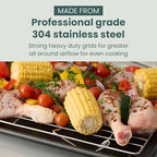 Durable 3 Tiers Stackable, 16" x 10" Cooling Rack for Baking in 10" x 16" 3-Pack in Silver, alternate view 4