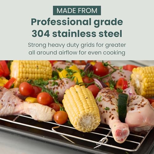 Durable 3 Tiers Stackable, 16" x 10" Cooling Rack for Baking in 10" x 16" 3-Pack in Silver, alternate view 4