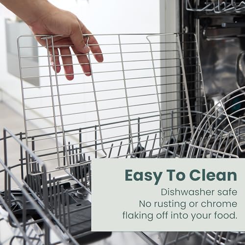 Durable 3 Tiers Stackable, 16" x 10" Cooling Rack for Baking in 10" x 16" 3-Pack in Silver, alternate view 5