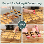Durable 3 Tiers Stackable, 16" x 10" Cooling Rack for Baking in 10" x 16" 3-Pack in Silver, alternate view 6