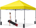 Durable Easy Pop Up Canopy Tent with Roller Bag,10x10, Light Yellow