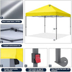 Durable Easy Pop Up Canopy Tent with Roller Bag,10x10, Light Yellow, alternate view 6