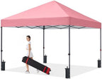 Durable Easy Pop Up Canopy Tent with Roller Bag,10x10, Pink in Pink