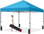 Durable Easy Pop Up Canopy Tent with Roller Bag,10x10, Sky Blue in Sky Blue