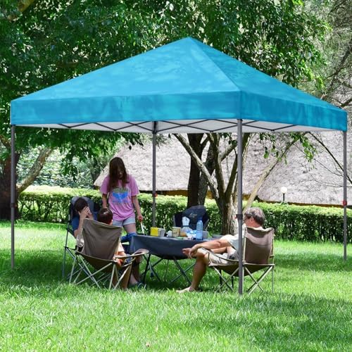 Durable Easy Pop Up Canopy Tent with Roller Bag,10x10, Sky Blue in Sky Blue, alternate view 2