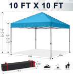 Durable Easy Pop Up Canopy Tent with Roller Bag,10x10, Sky Blue in Sky Blue, alternate view 3