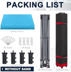 Durable Easy Pop Up Canopy Tent with Roller Bag,10x10, Sky Blue in Sky Blue, alternate view 7