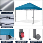 Durable Easy Pop Up Canopy Tent with Roller Bag,10x10, Turqoise, alternate view 6