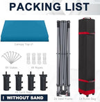 Durable Easy Pop Up Canopy Tent with Roller Bag,10x10, Turqoise, alternate view 7