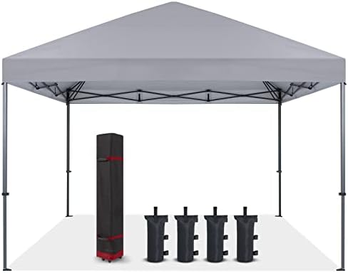 Durable Easy Pop Up Canopy Tent with Roller Bag,12x12, Gray in Gray