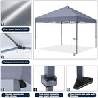 Durable Easy Pop Up Canopy Tent with Roller Bag,12x12, Gray in Gray, alternate view 6