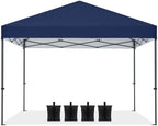 Durable Easy Pop Up Canopy Tent with Roller Bag, 8x8, Navy Blue in Navy Blue