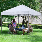 Durable Easy Pop Up Canopy Tent with Roller Bag, 8x8, White in White, alternate view 2