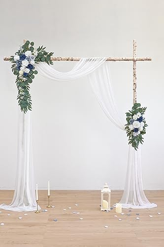 Dusty Blue Artificial Wedding Arch Flowers Kit (Pack of 3), alternate view 2