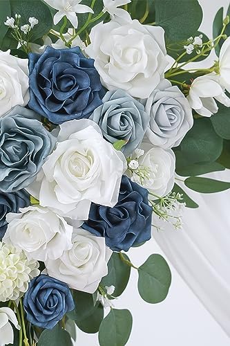 Dusty Blue Artificial Wedding Arch Flowers Kit (Pack of 3), alternate view 4