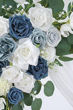 Dusty Blue Artificial Wedding Arch Flowers Kit (Pack of 3), alternate view 4