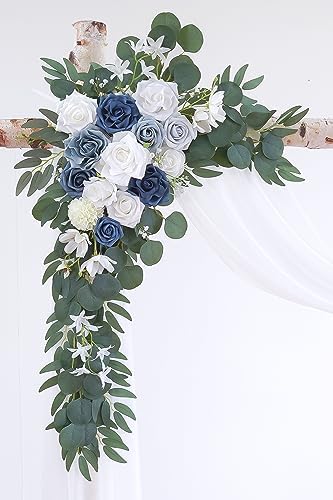 Dusty Blue Artificial Wedding Arch Flowers Kit (Pack of 3), alternate view 5