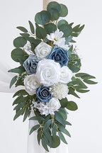 Dusty Blue Artificial Wedding Arch Flowers Kit (Pack of 3), alternate view 6